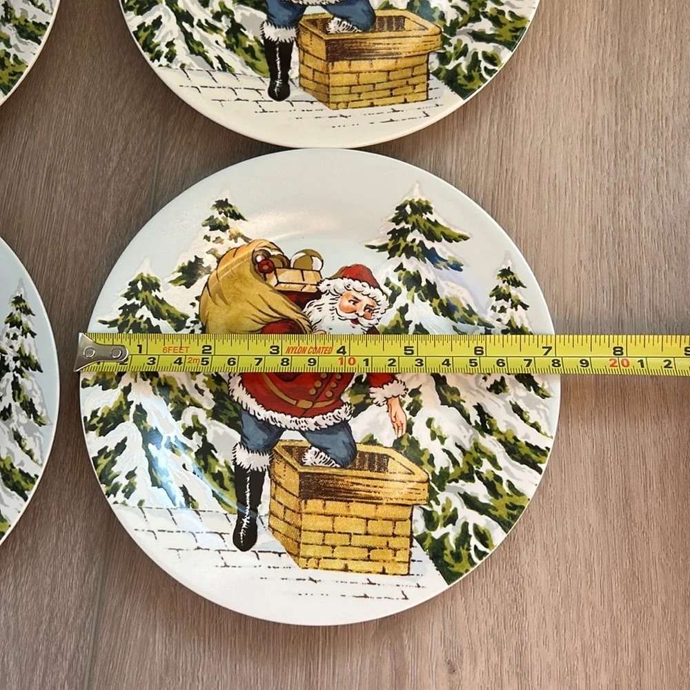 Set of 4 Williams Sonoma Vintage Holiday Collection 7” Plates